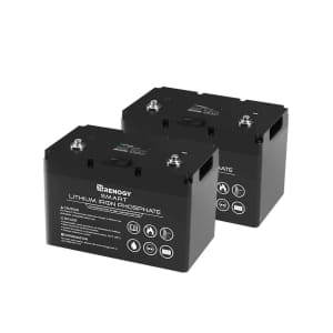 Renogy 12V 100Ah Smart Lithium Iron Phosphate Battery 2-Pack for $1,120