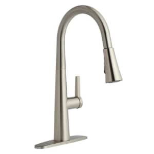 allen + roth Bryton Stainless Steel Single Handle Pull-Down Kitchen Faucet for $99