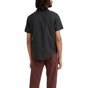 Levi's Men's Classic 1 Pocket Shorts Sleeve T-Shirt, Jet Black, Large for $45