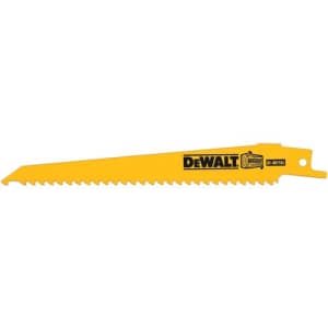 DEWALT DW4802B 6-Inch 6-TPI Taper Back Bi-Metal Reciprocating Saw Blade for General Purpose Wood for $169