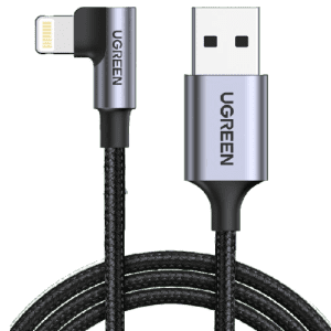 Ugreen MFI-Certified Right Angle Lightning to USB-A Cable for $8