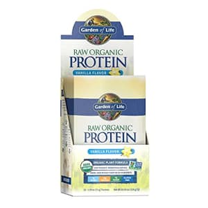 Garden of Life Raw Organic Protein Vanilla Powder Packets, 10ct Tray - Certified Vegan, Gluten for $47