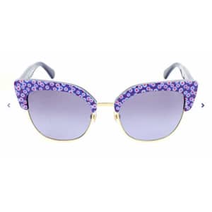 Kate Spade New York Women's Karri Cat-Eye Sunglasses, PATTERN BLUE BLUE/GRAY AZURE, 53 mm for $105