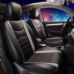 FH Group Faux Leather Front Car Seat Covers for $15