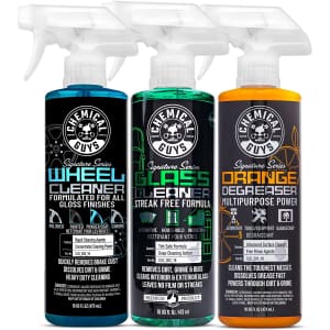 Chemical Guys Signature Series 3-Piece Wheel Cleaner, Glass Cleaner, and Degreaser Bundle for $33