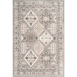 nuLOOM Becca Vintage Tile Area Rug, 2' 6" x 6', Grey for $23