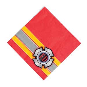 Fun Express - Fire House Hero Lunch Napkins (16pc) for Birthday - Party Supplies - Print Tableware for $4