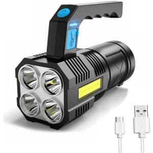 Rechargeable USB Waterproof Flashlight for $6