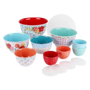The Pioneer Woman Melamine Mixing Bowl Set with Lids for $28
