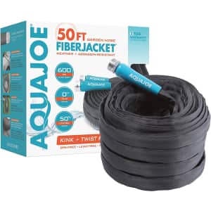 Aqua Joe 50' x 1/2" Ultra Flexible Kink-Free Fiberjacket Garden Hose for $28