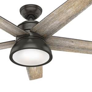 Hunter Fan 52 inch Contemporary Noble Bronze Indoor Ceiling Fan with Light Kit and Remote Control for $114
