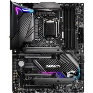 MSI MPG Z490 Gaming Carbon LGA 1200 ATX Intel Motherboard for $156 MSI MPG Z490 Gaming Carbon LGA 1200 ATX Intel Motherboard for $156