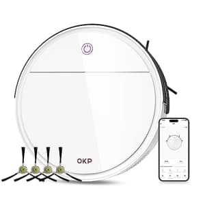 OKP Robot Vacuum Cleaner - The Wi-Fi Robotic Vacuum for Modern Homes, Custom Cleaning Plans, Great for $110 OKP Robot Vacuum Cleaner - The Wi-Fi Robotic Vacuum for Modern Homes, Custom Cleaning Plans, Great for $110