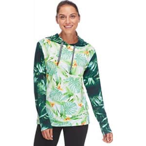Body Glove Active Women's Aurora Ultrasoft Loose FIT Long Sleeve Activewear Hoodie, Areca Green, for $16