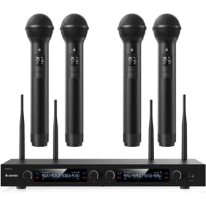 Donner Wireless Microphone System w/ 4 Mics for $200