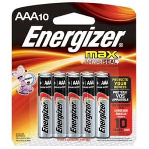 Energizer AAA Alkaline Batteries 10 Pack - E92CP10 for $16