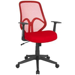 Flash Furniture Salerno Series High Back Red Mesh Office Chair with Arms for $184 Flash Furniture Salerno Series High Back Red Mesh Office Chair with Arms for $184