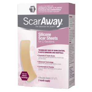 ScarAway Silicone Scar Sheets for C-Sections 4-Pack for $14 ScarAway Silicone Scar Sheets for C-Sections 4-Pack for $14