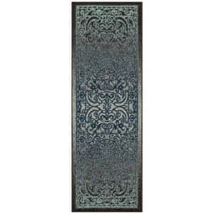 Maples Rugs Pelham Vintage Runner Rug Non Slip Washable Hallway Entry Carpet [Made in USA], 2 x 6, for $28