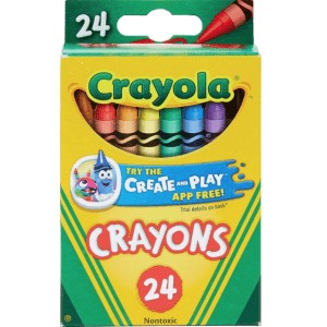 Crayola Crayons 24-Pack for 50 cents Crayola Crayons 24-Pack for 50 cents