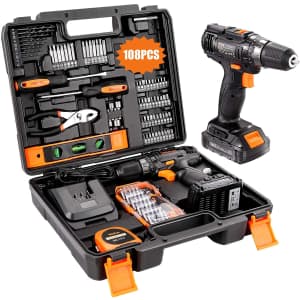Tacklife 108-Piece Toolkit w/ Cordless Drill for $70 Tacklife 108-Piece Toolkit w/ Cordless Drill for $70