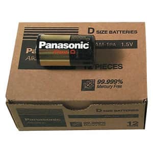 Panasonic Alkaline D Cell 12 Piece Box of Batteries for $32