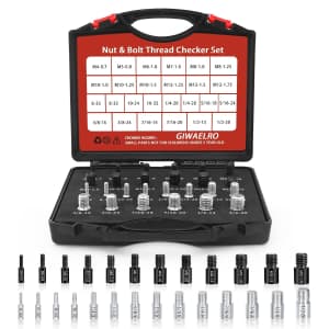 26-Piece Nut and Bolt Thread Checker Set for $17