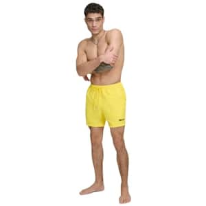 DKNY Men's Standard Lightweight Quick Dry Volley UPF 40+ Protection Swim Trunk, Yellow for $19 DKNY Men's Standard Lightweight Quick Dry Volley UPF 40+ Protection Swim Trunk, Yellow for $19