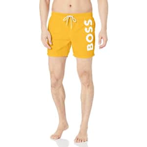 BOSS Men's Standard Octopus Swim Trunk, Citrus Yellow, XXL for $23