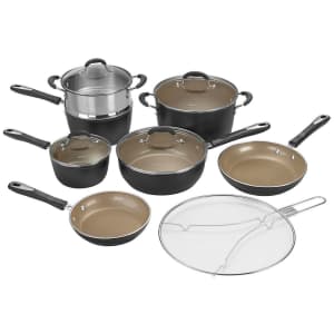 Cuisinart Matte Black Collection 12-Piece Cookware Set for $110 w/ $30 Kohl's Cash