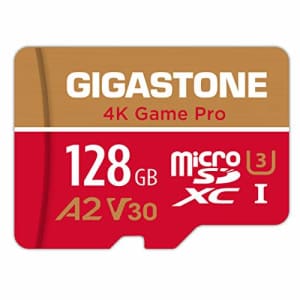 [5-Yrs Free Data Recovery] Gigastone 128GB Micro SD Card, 4K Game Pro, MicroSDXC Memory Card for for $23