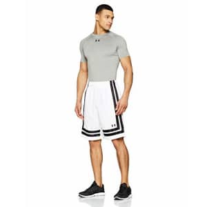 Under Armour Men's Baseline 10" Shorts, White (100)/Black, Small for $30