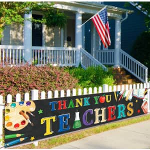 Thank You Teachers 1.6 x 8.2-Foot Banner for $6 Thank You Teachers 1.6 x 8.2-Foot Banner for $6