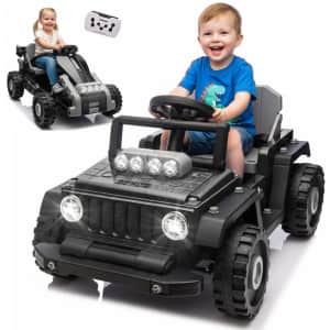 Kids' 2-in-1 Truck/Go-Kart 12V Electric Car for $120