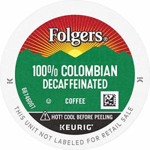 Folgers 100% Colombian Decaf Medium Roast Coffee, 72 Keurig K-Cup Pods for $40 Folgers 100% Colombian Decaf Medium Roast Coffee, 72 Keurig K-Cup Pods for $40