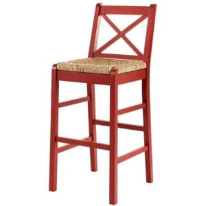 Home Decorators Collection Dorsey X-Back Wood Bar Stool for $75 Home Decorators Collection Dorsey X-Back Wood Bar Stool for $75