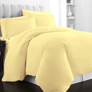 Pizuna Pure 100% Cotton Queen Duvet Cover Set for $38