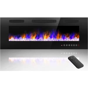 Andaxin 50" Recessed Wall-Mounted Electric Fireplace for $180 Andaxin 50" Recessed Wall-Mounted Electric Fireplace for $180