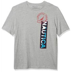 Nautica Men's Big and Tall Short Sleeve 100% Cotton Jersey Graphic T-Shirt, Grey Heather, for $28 Nautica Men's Big and Tall Short Sleeve 100% Cotton Jersey Graphic T-Shirt, Grey Heather, for $28