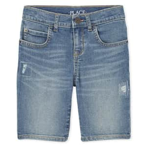 The Children's Place Boys Denim Shorts, Sterling WASH, 14 for $9