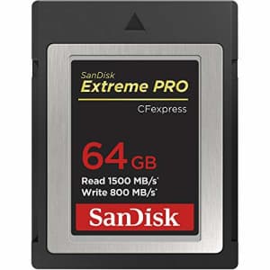 SanDisk Extreme PRO 64GB CFexpress Type-B Memory Card, 1500MB/s Read, 800MB/s Write for $270