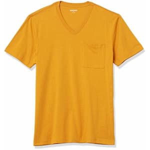 Amazon Brand - Goodthreads Men's "The Perfect V-Neck T-Shirt" Short-Sleeve Cotton, Gold, X-Small for $7