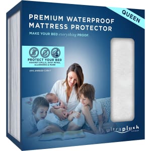 UltraBlock Queen Waterproof Mattress Protector for $21