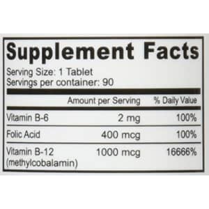 Deva Vegan Vitamins Sublingual B12 1000 mcg Tablets, 90 Count for $8