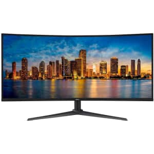 Onn 34" 1440p 100Hz Curved Ultrawide LED Monitor for $199