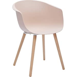 Rivet Alva Modern Curved-Back Plastic Dining Chair for $146