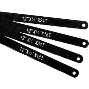 Performance Tool W741C 4-Piece Hacksaw Blade for $6 Performance Tool W741C 4-Piece Hacksaw Blade for $6