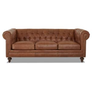 Home Decorators Collection Home Decorators Full Grain Leather Chesterfield Sofa for $1,544 Home Decorators Collection Home Decorators Full Grain Leather Chesterfield Sofa for $1,544