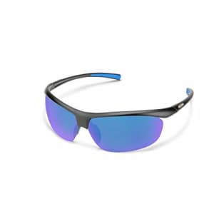 Suncloud Zephyr Polarized Sunglasses, Matte Black/Polarized Blue Mirror, one Size for $55