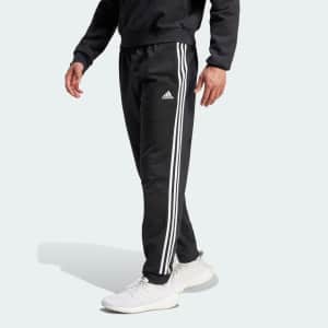 adidas Men's Essentials Warm-Up Tapered 3-Stripe Track Pants for $14